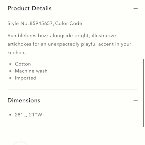 Anthropologie Artichoke Dish Towel - Picture 6 of 6